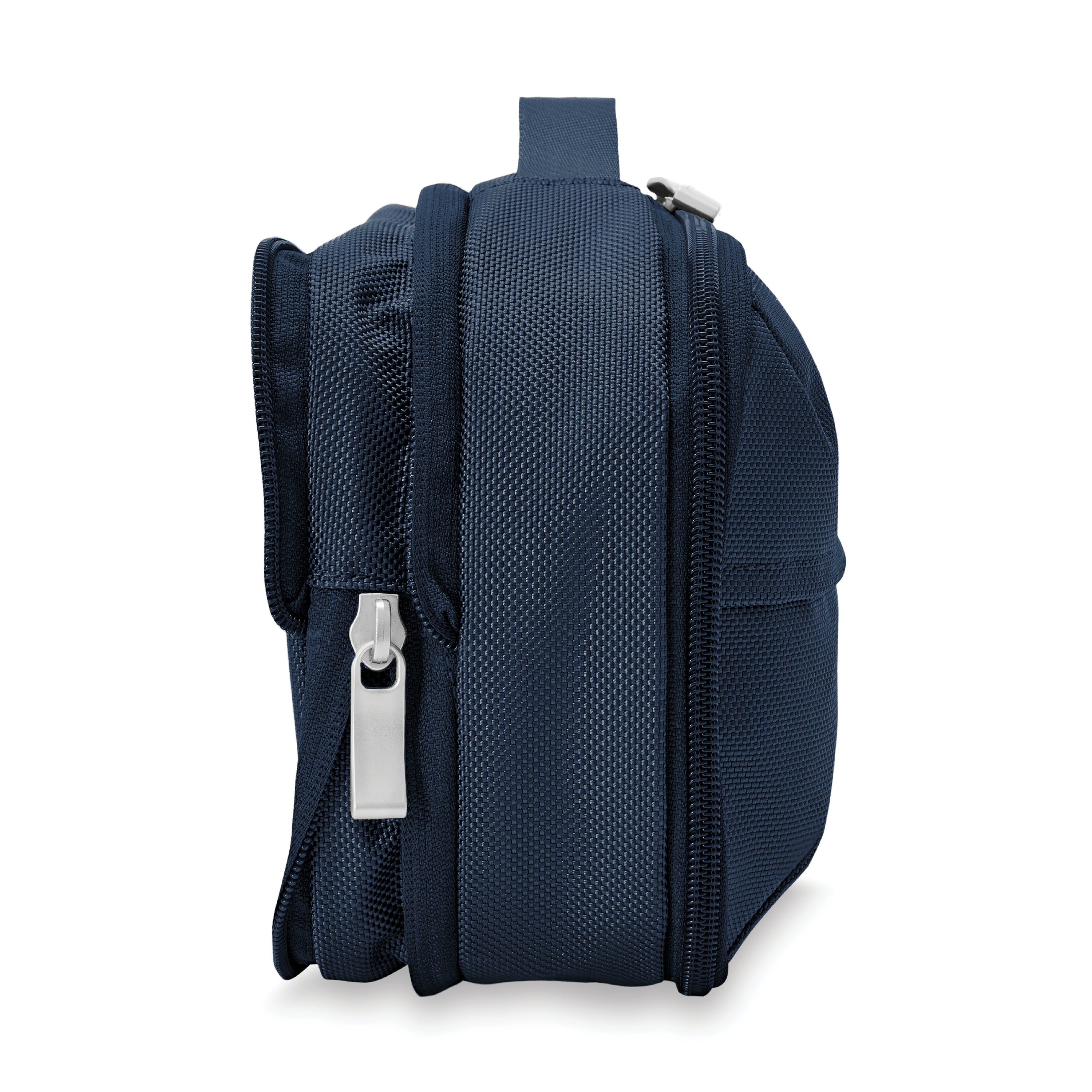 Briggs and Riley Expandable Essentials Kit Side View #colour_navy