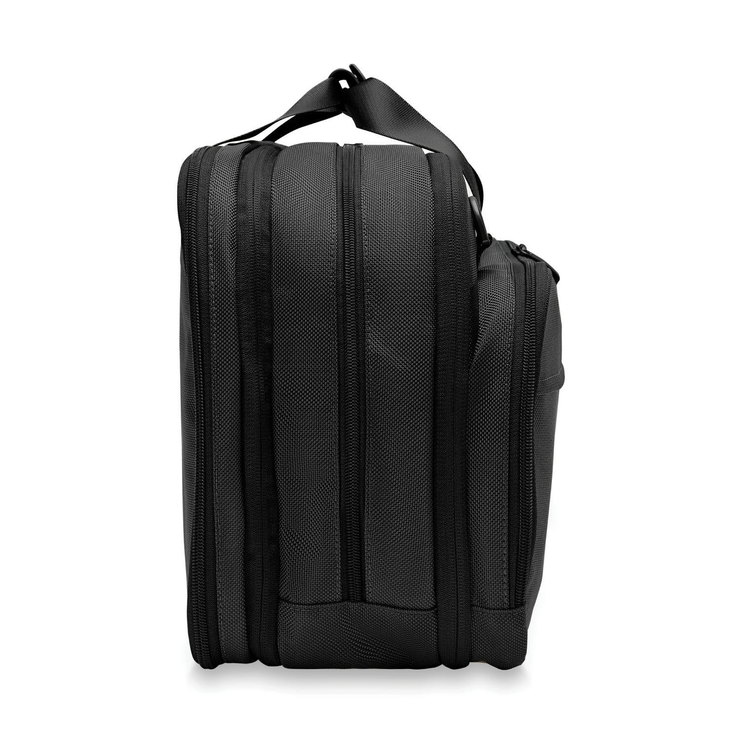 Briggs and Riley Expandable Cabin Bag Black Side View  #colour_black