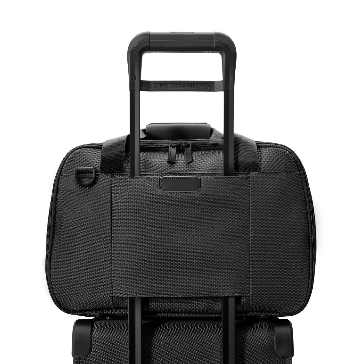 Briggs and Riley Expandable Cabin Bag Black Slip Through Back Panel #colour_black