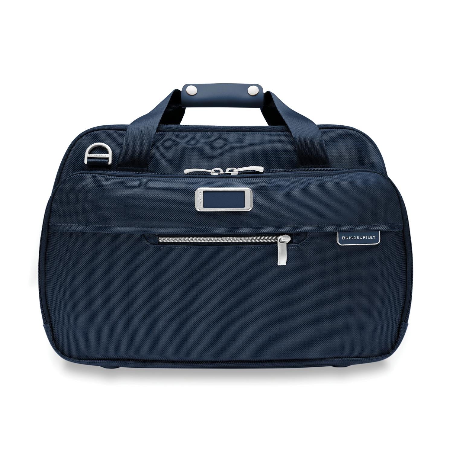 Briggs and Riley Expandable Cabin Bag Navy Front View  #colour_navy