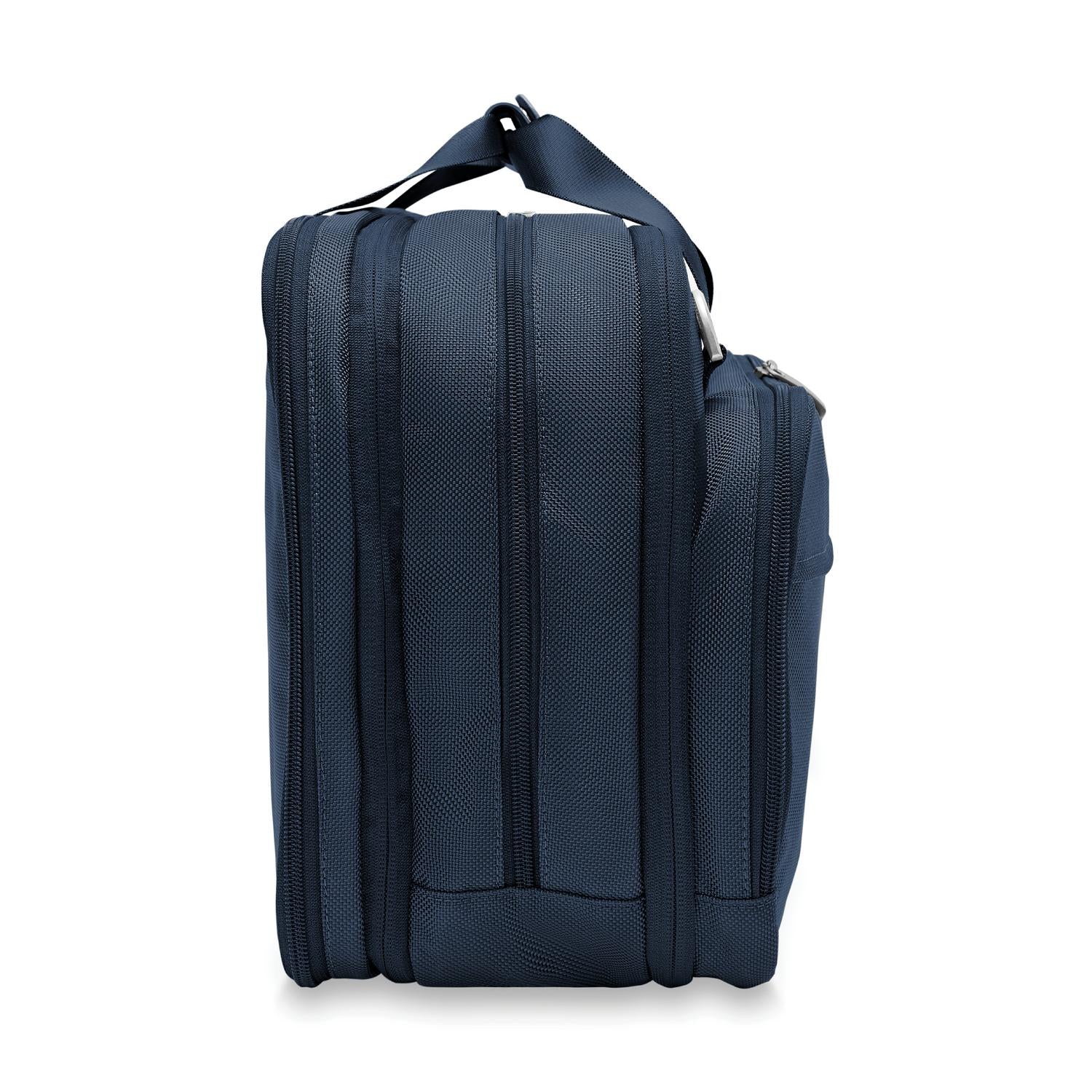 Briggs and Riley Expandable Cabin Bag Navy Side View  #colour_navy