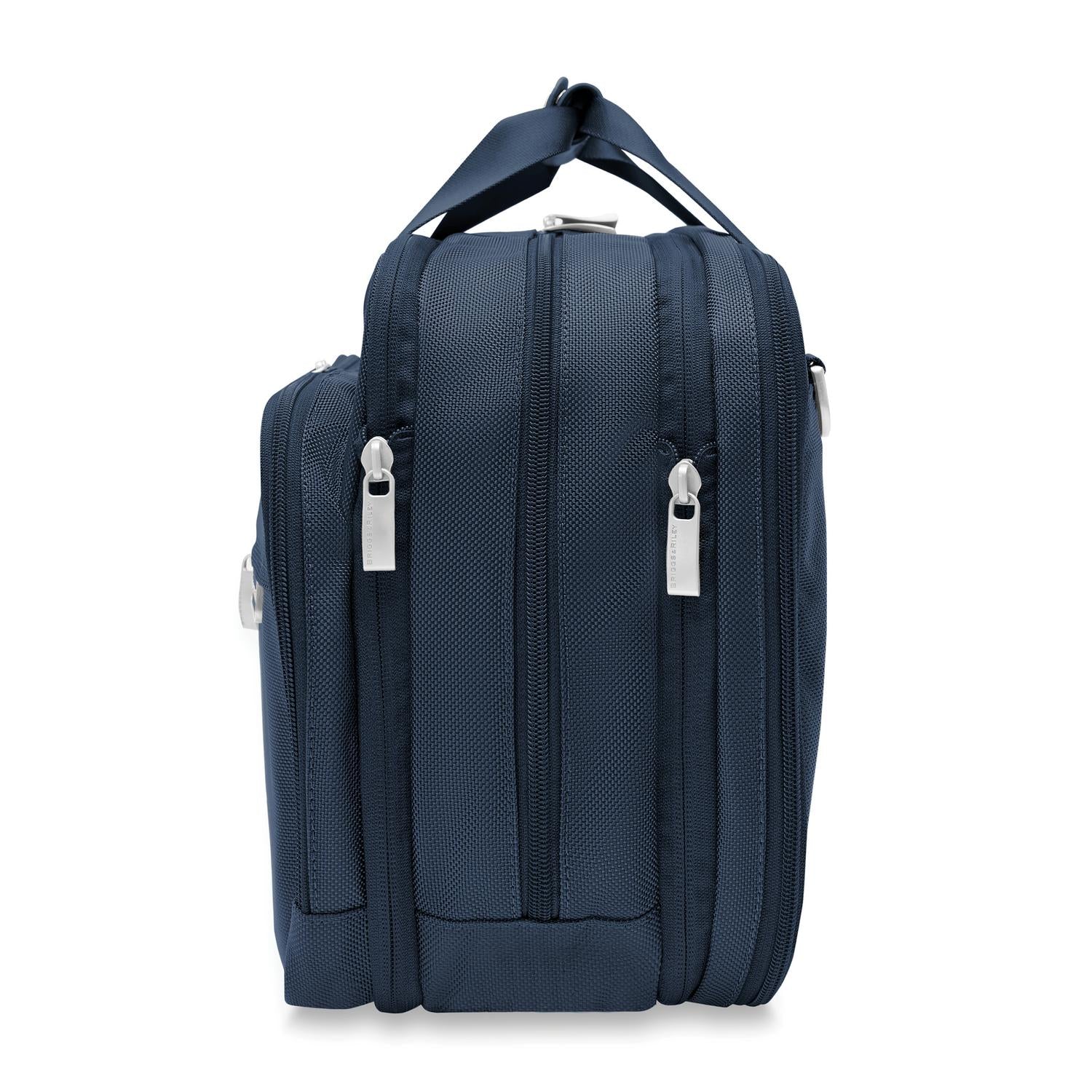 Briggs and Riley Expandable Cabin Bag Navy Side View  #colour_navy