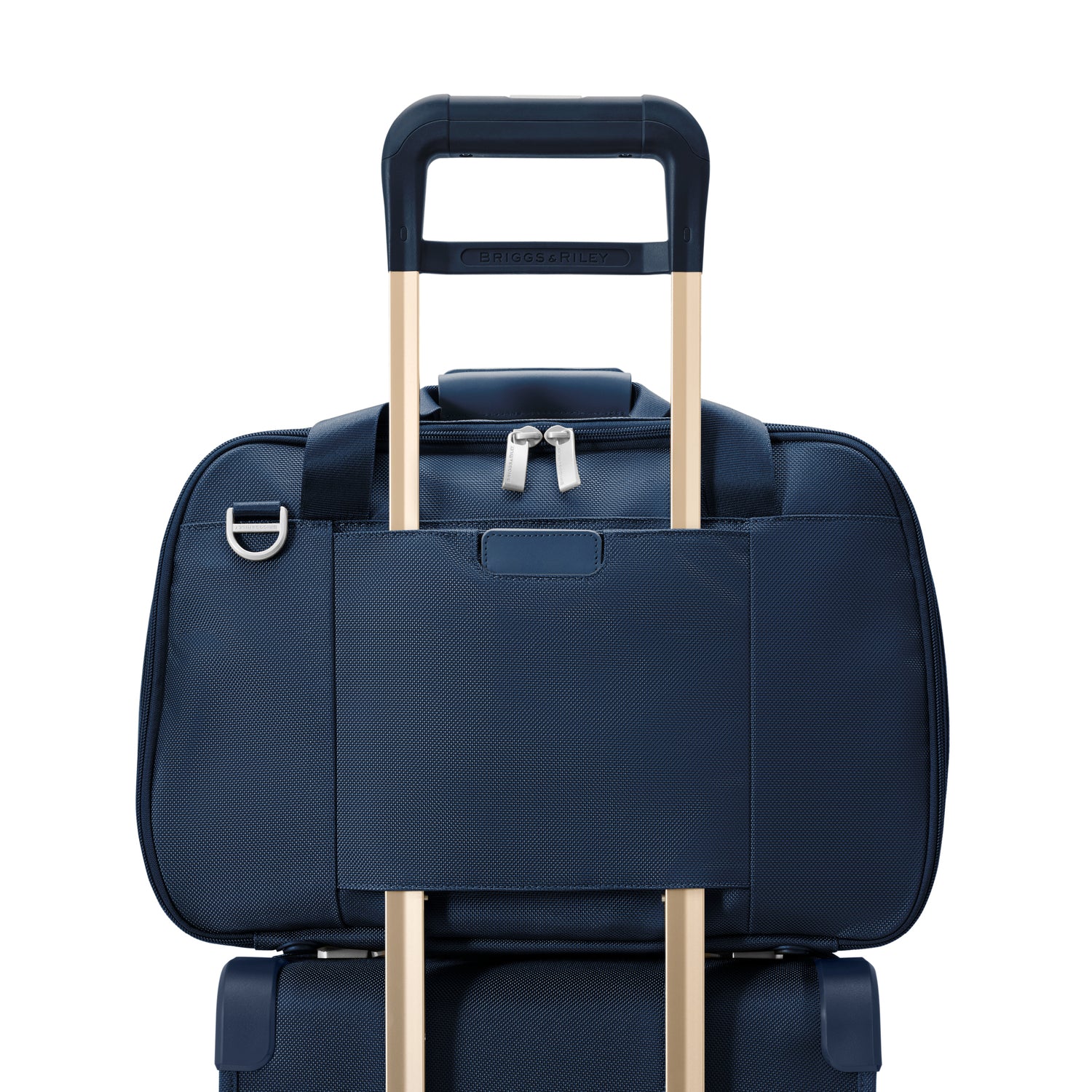 Briggs and Riley Expandable Cabin Bag Navy Slip Through Back Panel #colour_navy