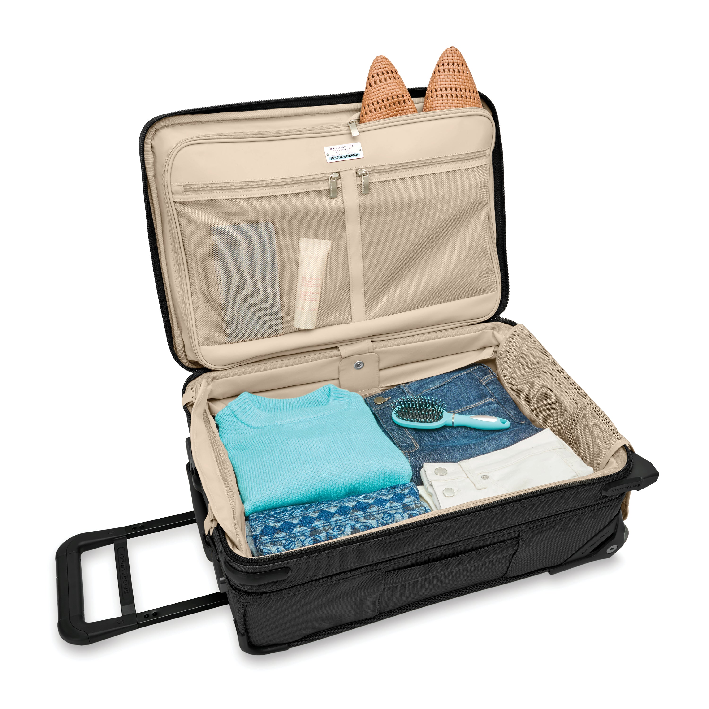 Essential 56cm 2-Wheel Expandable Carry-On #colour_black