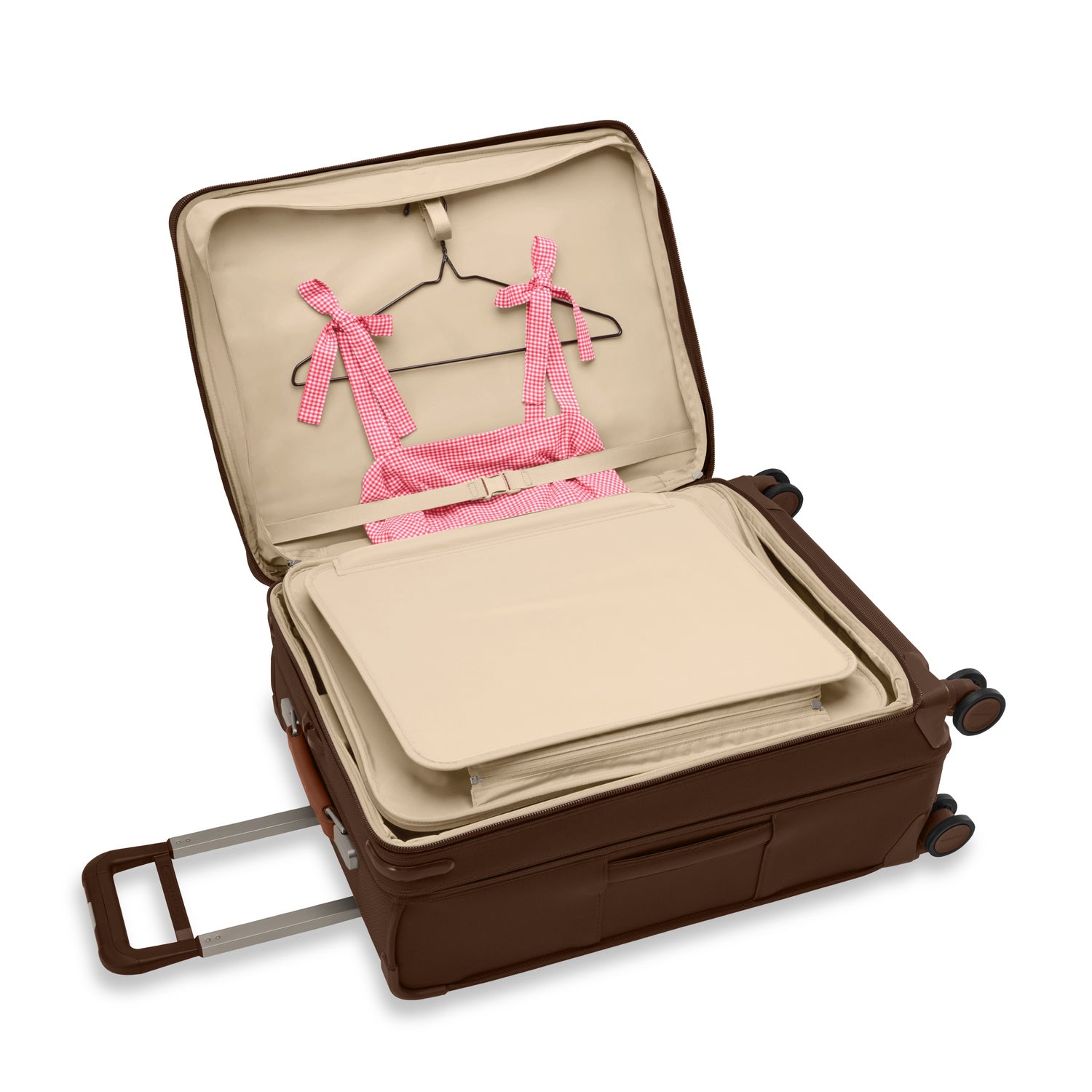 Compact Checked Expandable Spinner #colour_chocolate