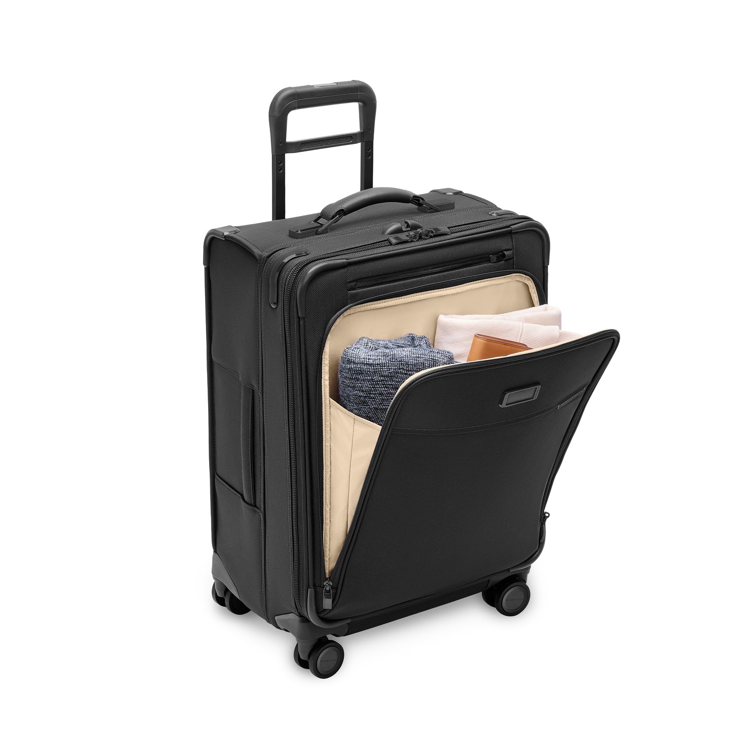 Compact 61cm Checked Expandable Spinner #colour_black