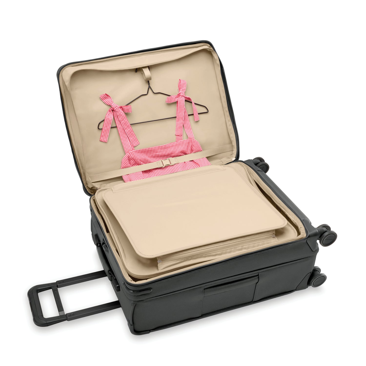 Compact 61cm Checked Expandable Spinner #colour_black