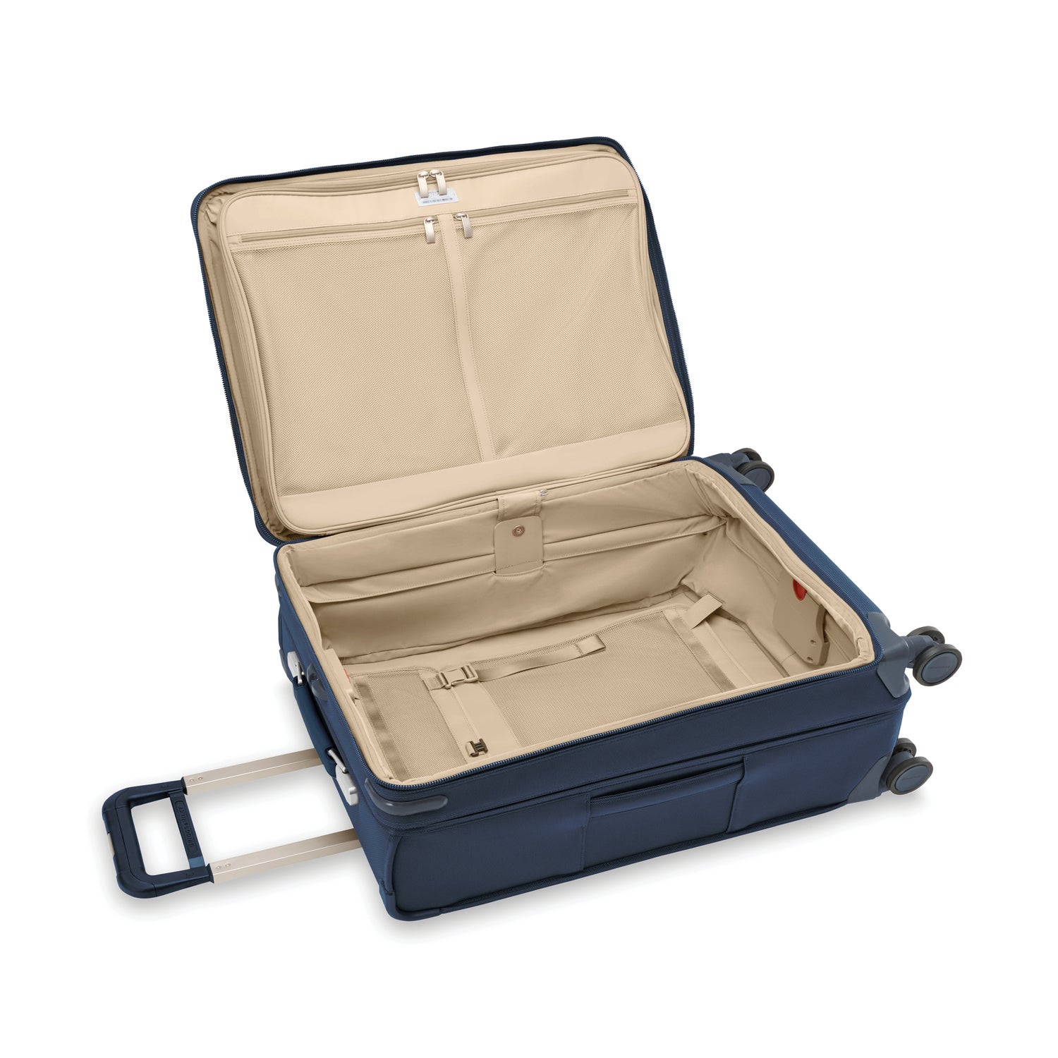 Compact 61cm Checked Expandable Spinner #colour_navy