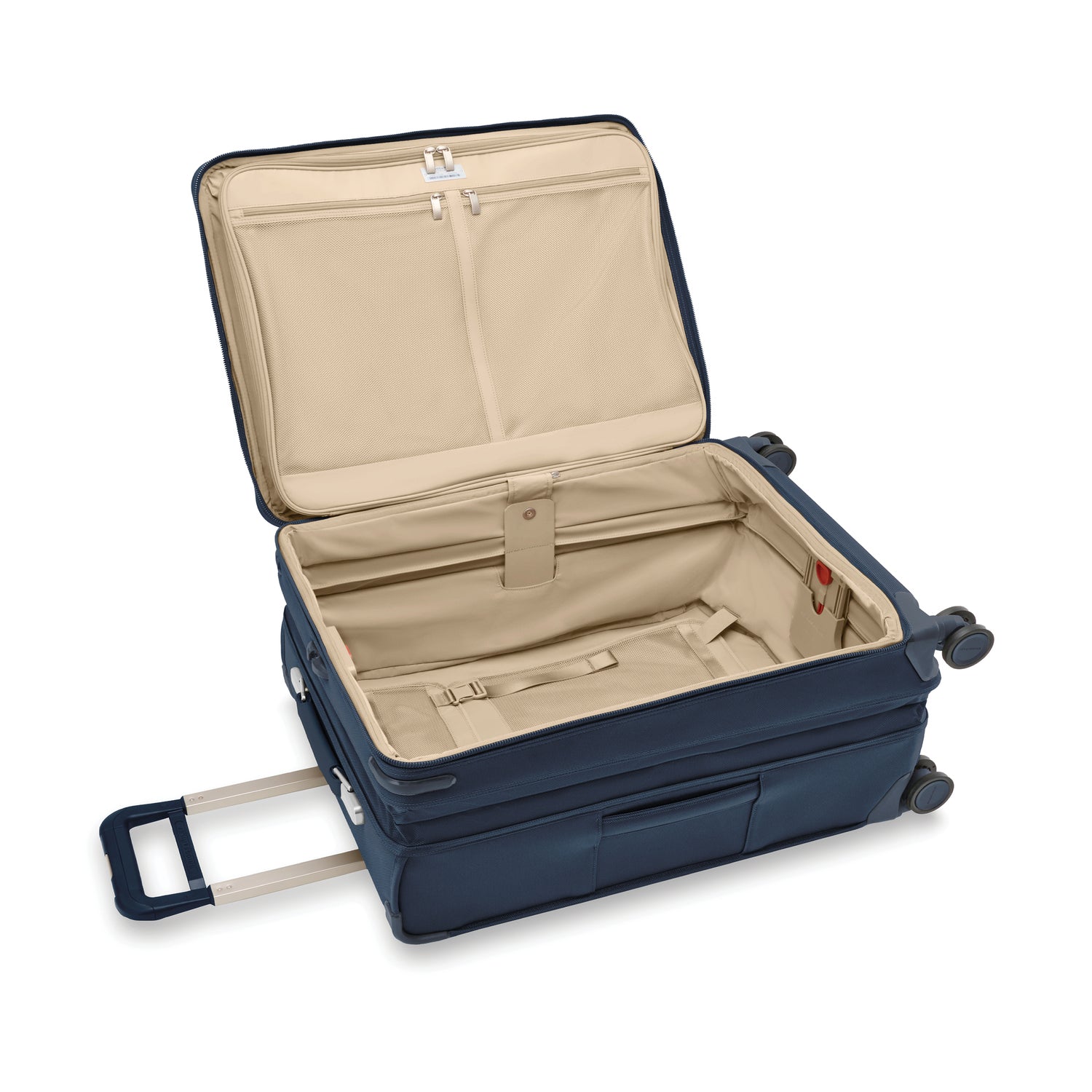 Compact 61cm Checked Expandable Spinner #colour_navy