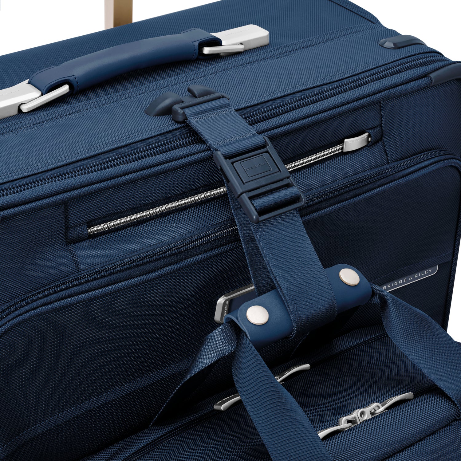 Compact 61cm Checked Expandable Spinner #colour_navy