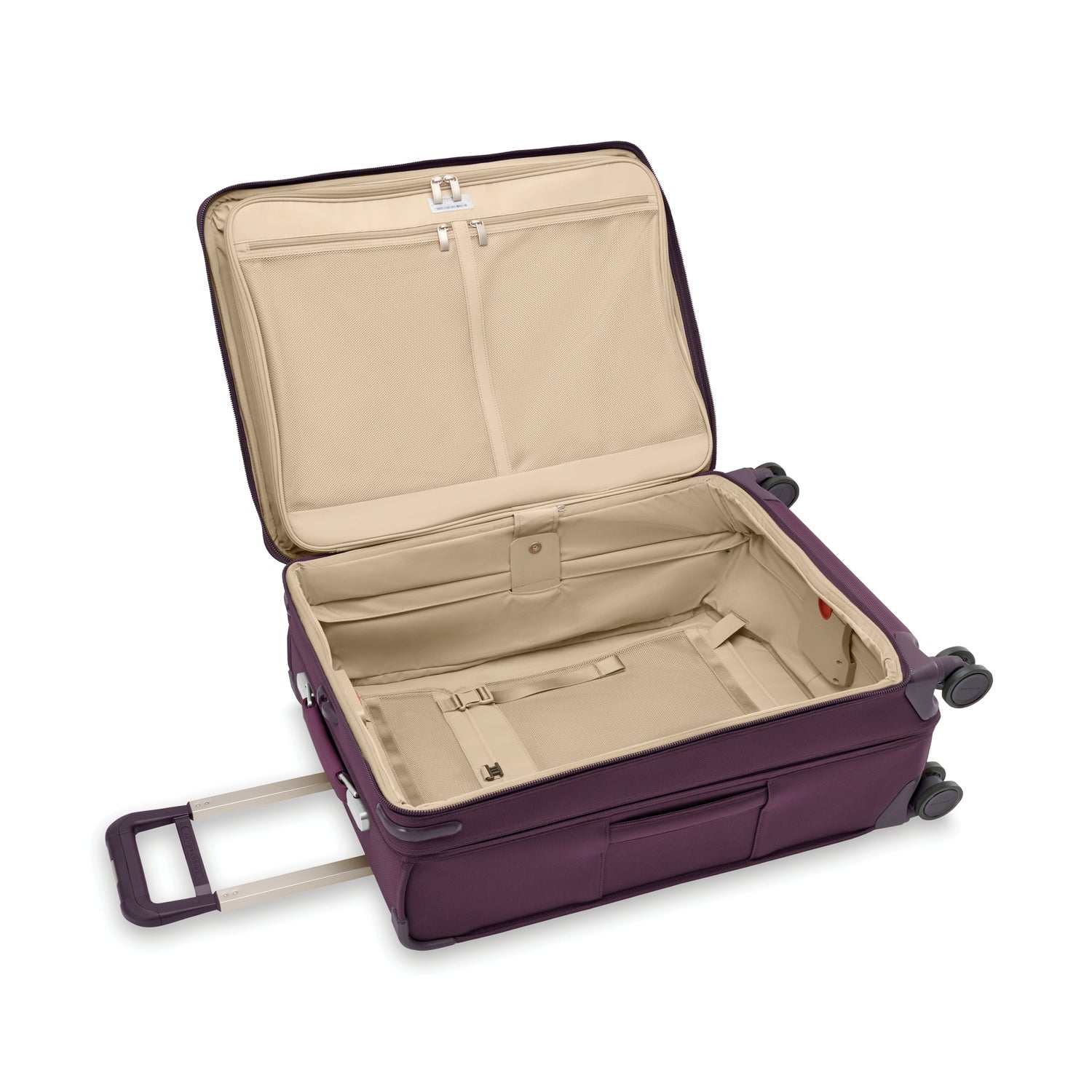 Compact 61cm Checked Expandable Spinner #colour_plum