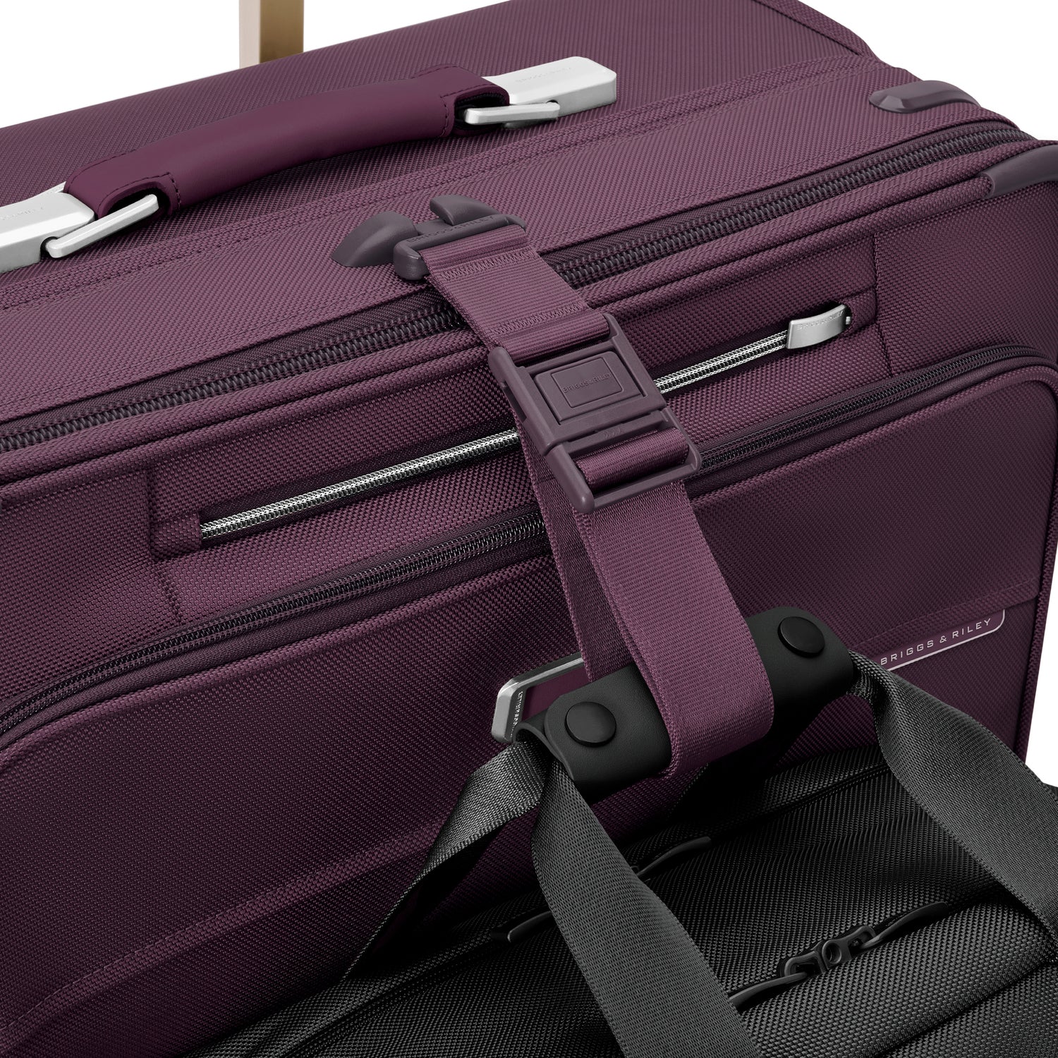 Compact 61cm Checked Expandable Spinner #colour_plum