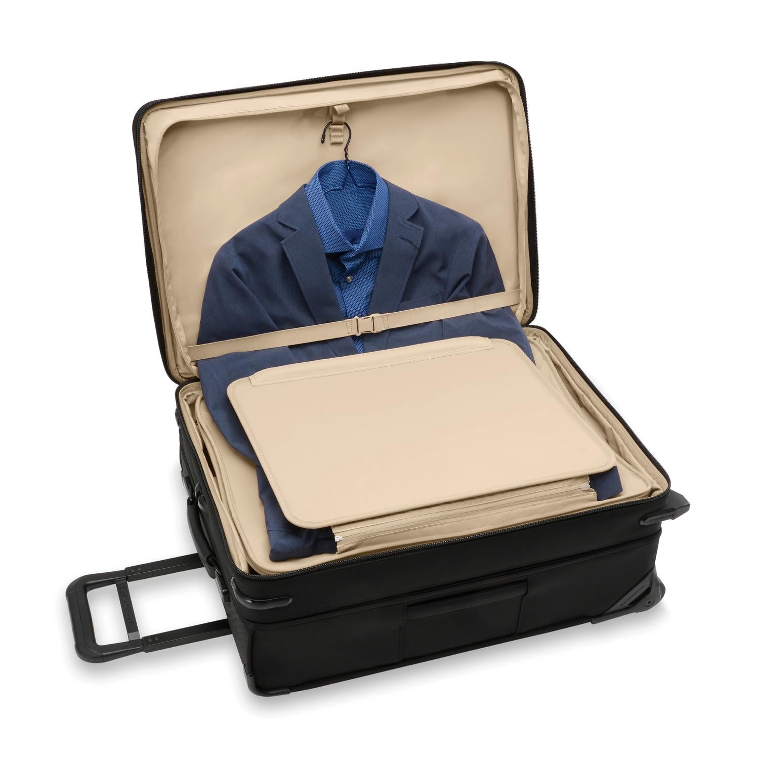 Briggs and Riley Baseline Medium Expandable Upright Tri-fold Garment Folder #color_black