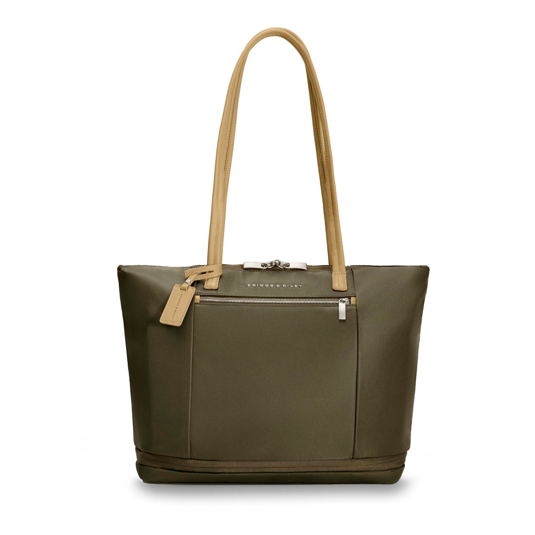 expandable tote, front view #colour_olive