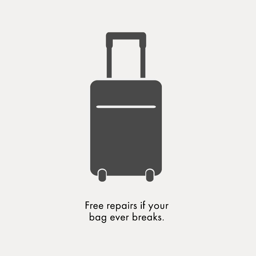 Free repairs if your bag ever breaks.
