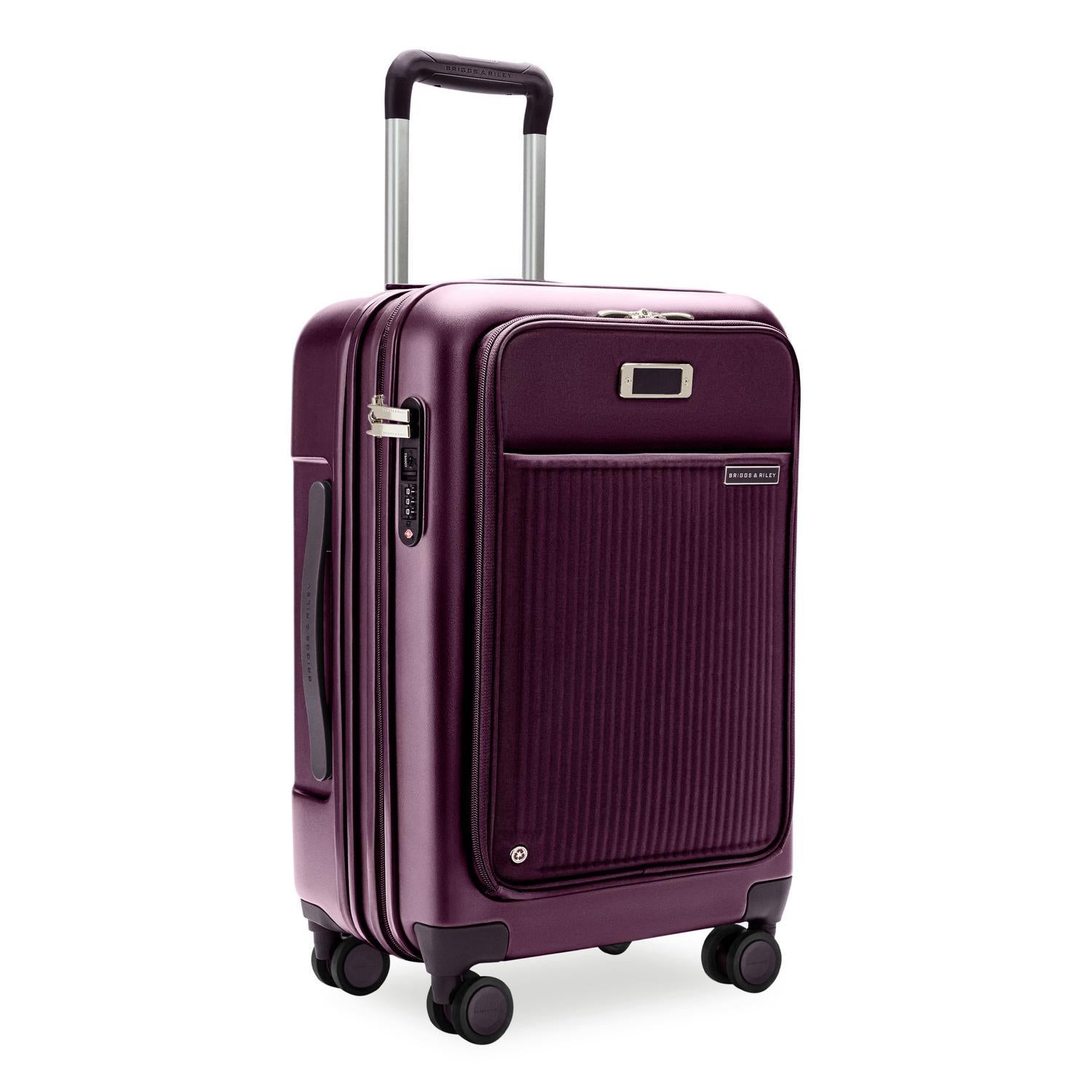 Essential Front Pocket Carry-On Expandable Spinner in Plum #colour_plum