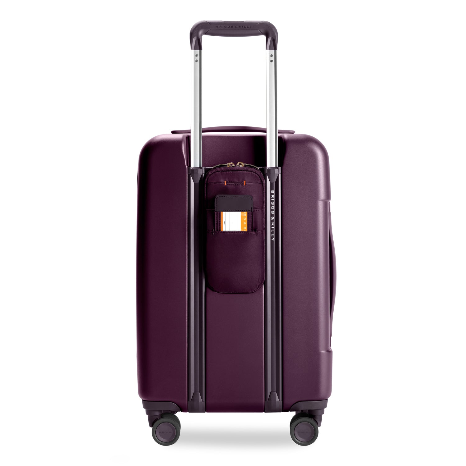 Essential Front Pocket Carry-On Expandable Spinner in Plum #colour_plum