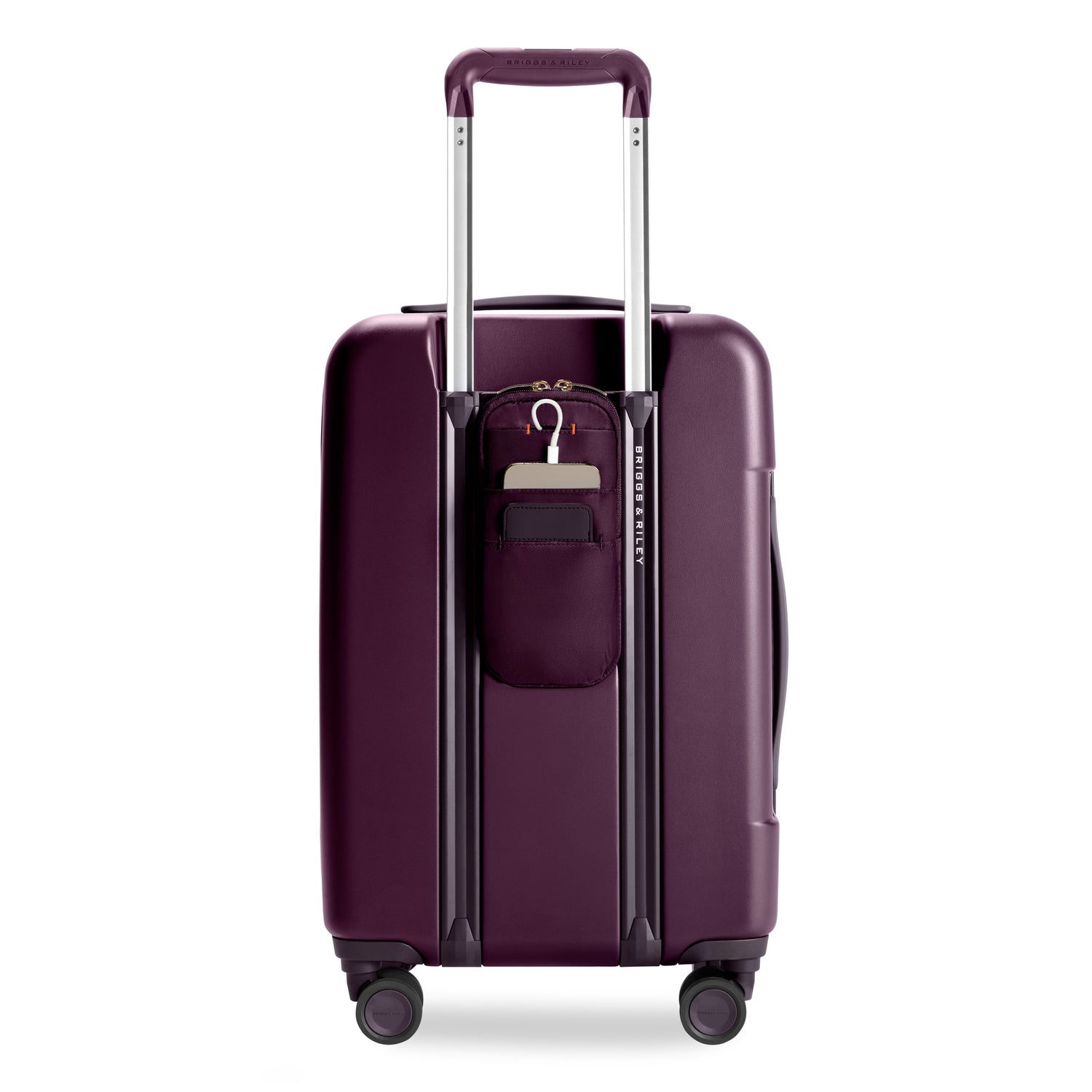 Essential Front Pocket Carry-On Expandable Spinner in Plum #colour_plum