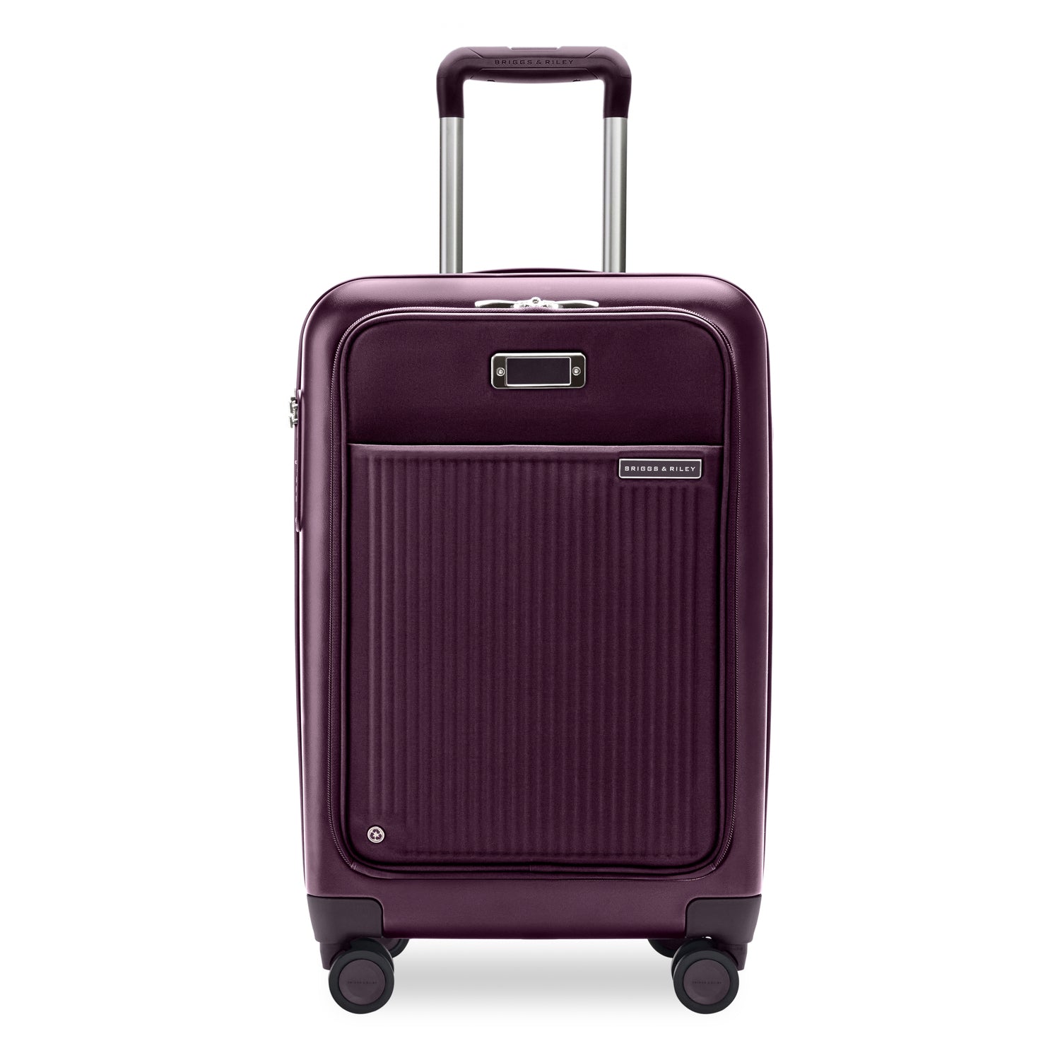 Essential Front Pocket Carry-On Expandable Spinner in Plum #colour_plum