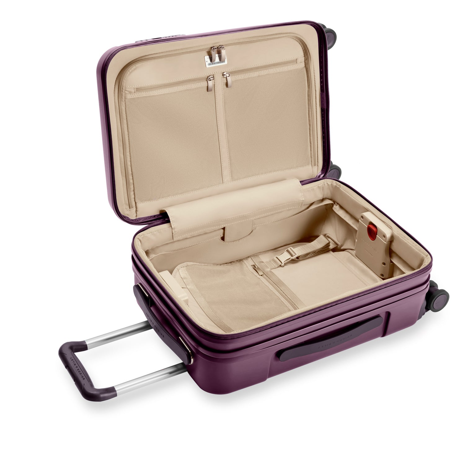 Essential Front Pocket Carry-On Expandable Spinner in Plum #colour_plum