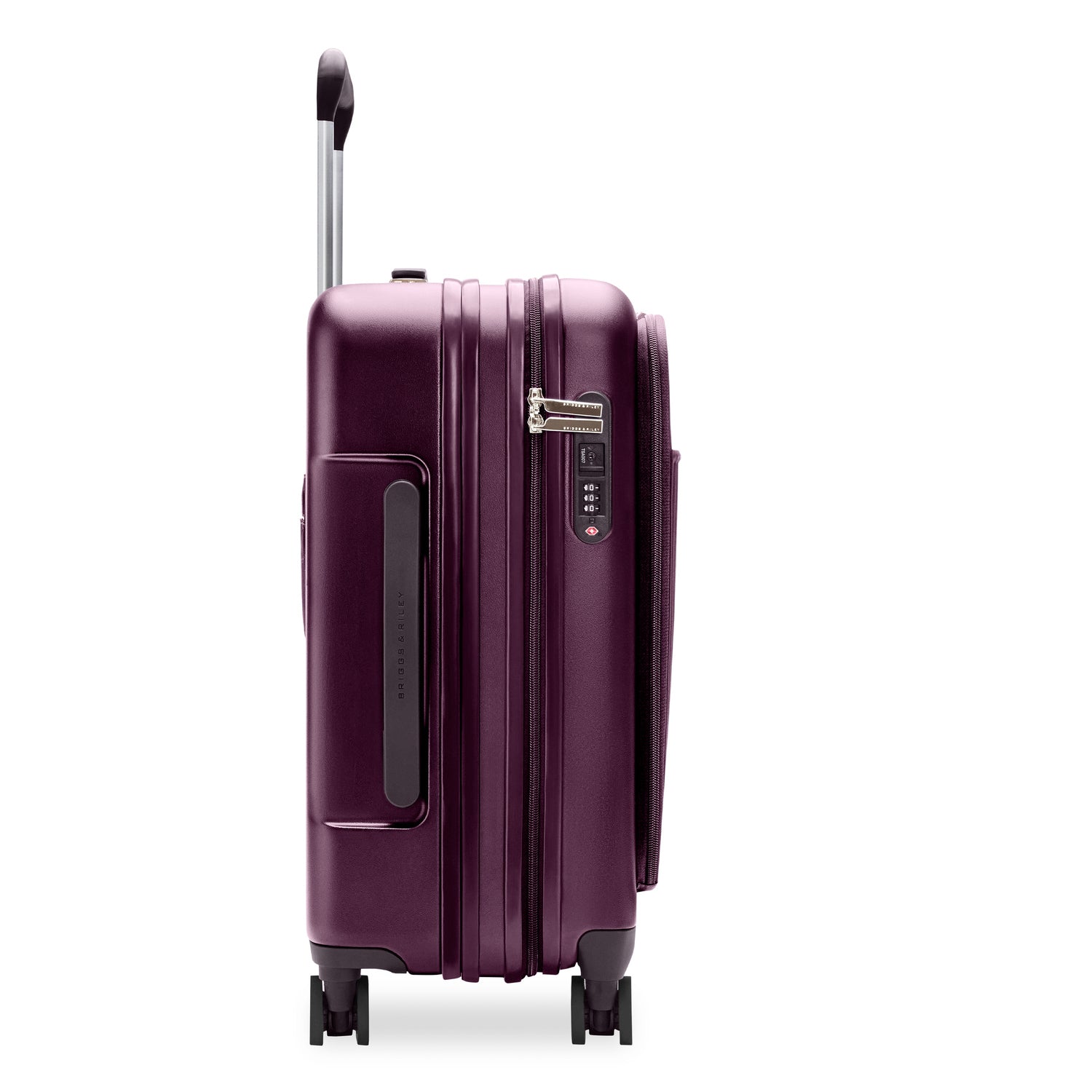 Essential Front Pocket Carry-On Expandable Spinner in Plum #colour_plum